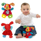 Newborn Baby Cute Playmate Plush Doll Toys Kids Cartoon Animals Hand Bells Rattles Toy Baby Teether Kids Teething Toys For Baby