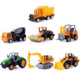 7 Styles Mini Engineering Car Tractor Toy Vehicle Construction Bulldozer Classic Simulation Diecasts Vehicle Tractor Toy
